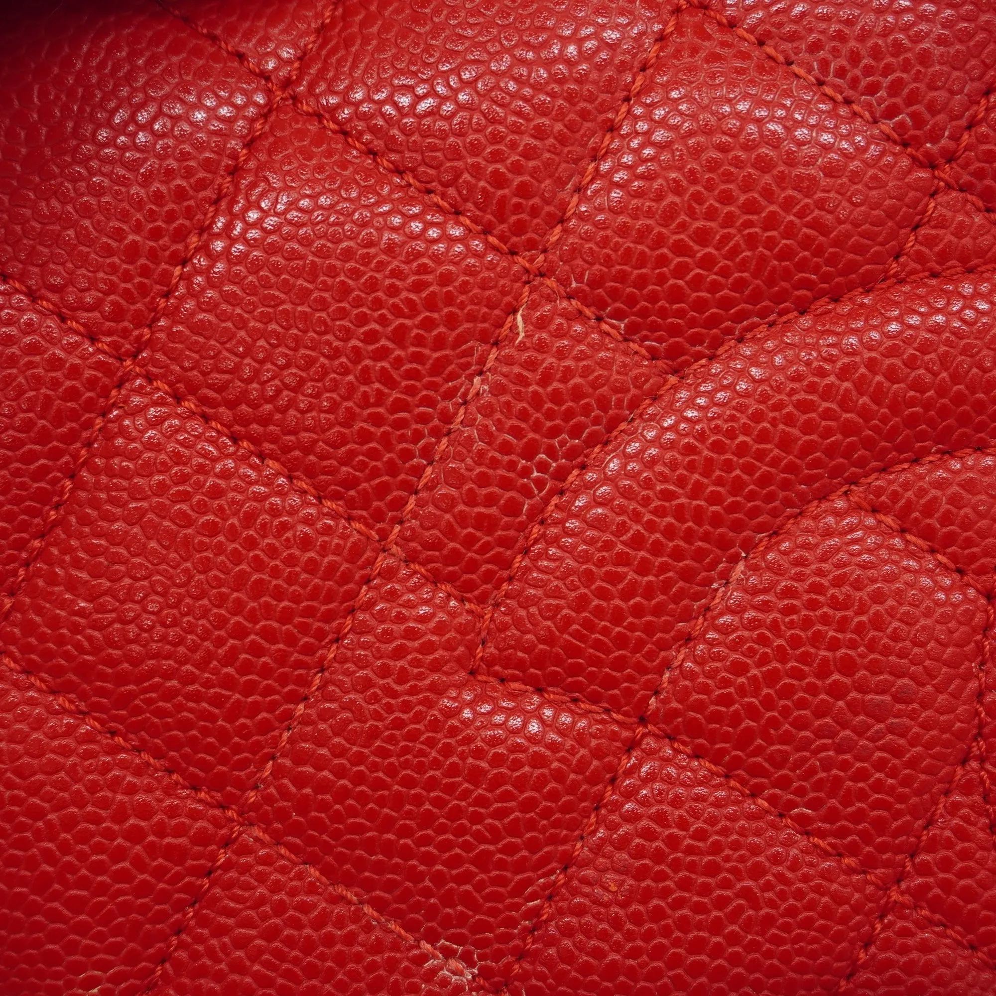 CHANEL   Matelasse Chain Shoulder Women's Leather Tote Bag Red Color