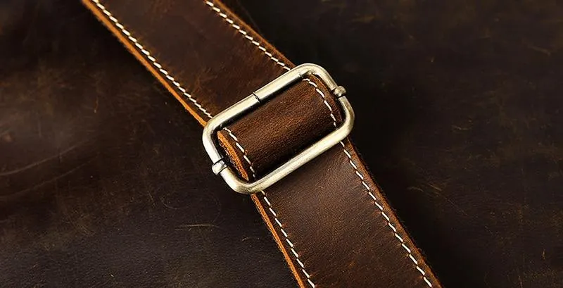 Coffee Handcrafted Leather Backpack