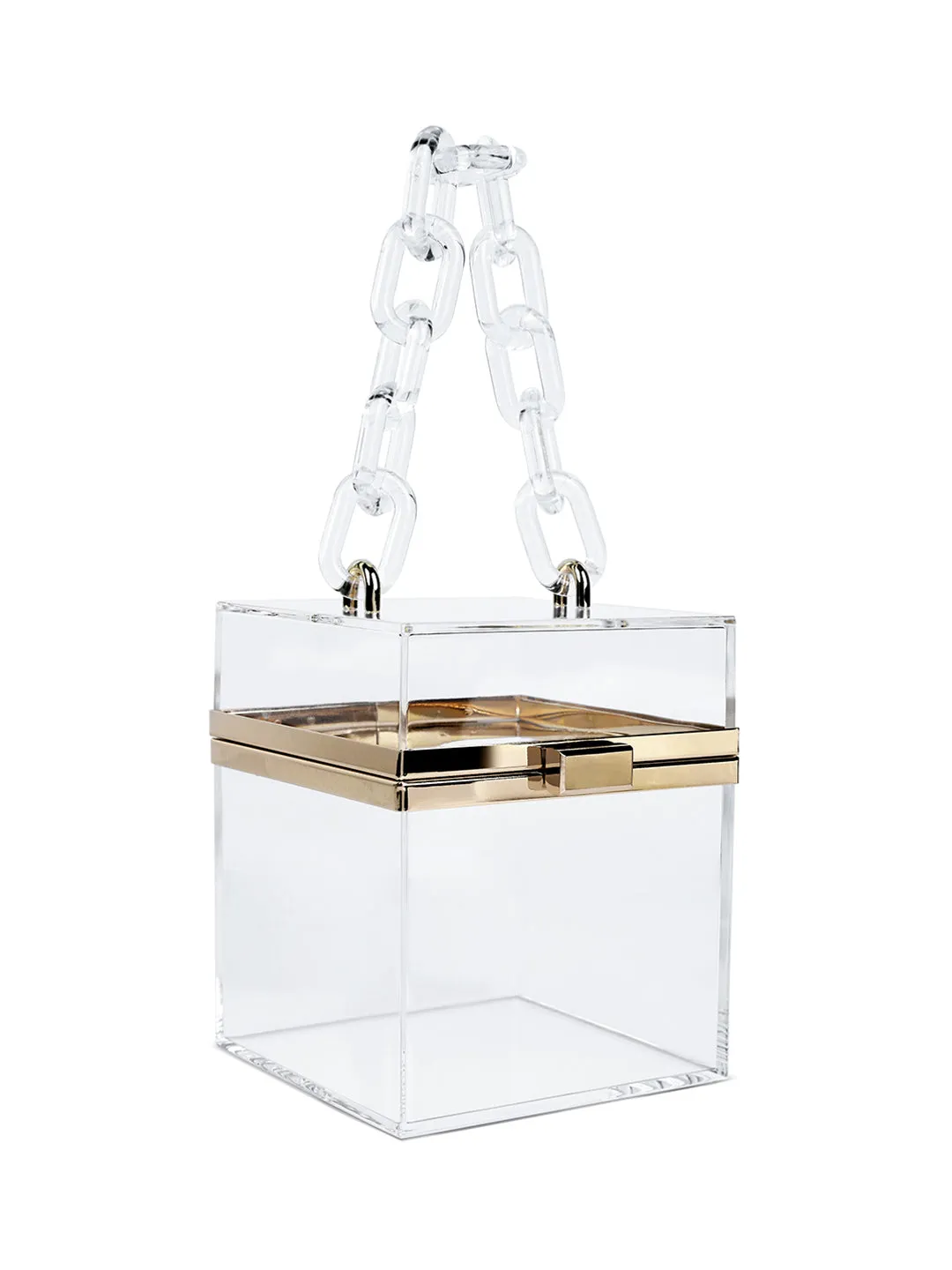Cuboid Clear Box Clutch Bag