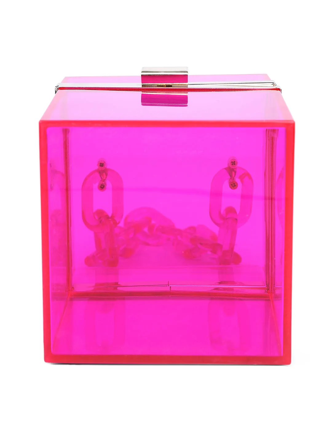 Cuboid Clear Box Clutch Bag