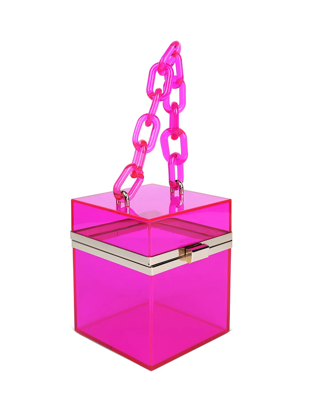 Cuboid Clear Box Clutch Bag