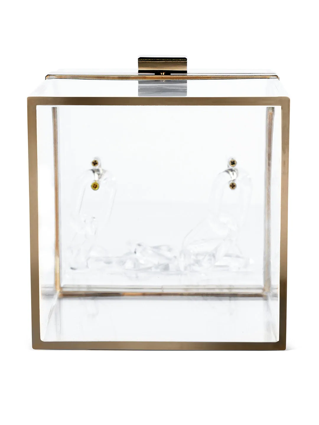 Cuboid Clear Box Clutch Bag