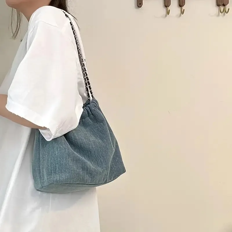 DENIM CHAIN BAG
