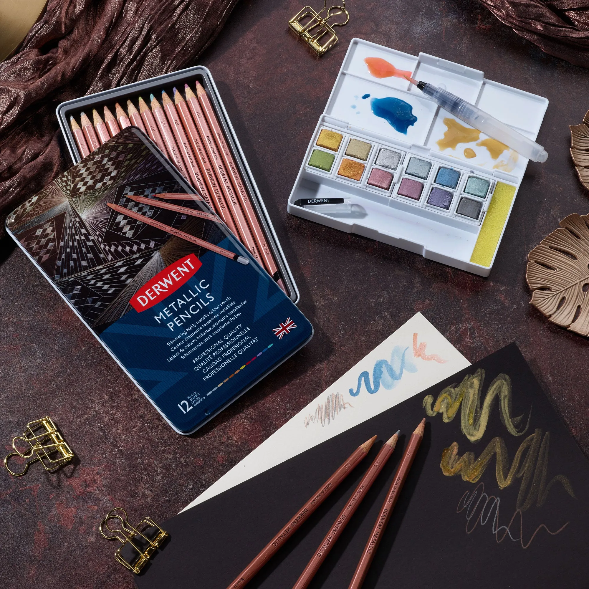 Derwent Metallic Pencils Set of 12