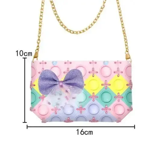DIY Pop It Bag, DIY Bubble Bag, 36 Pieces Silicone Colourful Bubbles