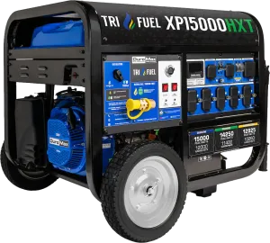 DuroMax XP15000HXT 12000W/15000W Tri-Fuel Gasoline Propane Natural Gas CO Alert Remote Start Generator New