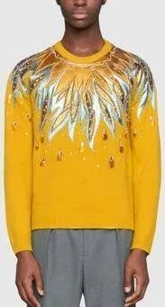 Embroidered Flame Sweater