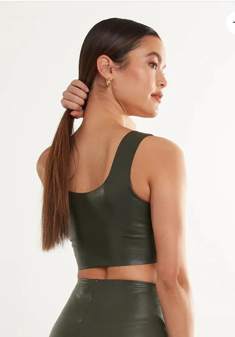 Faux Leather Crop Top * multiple colors*