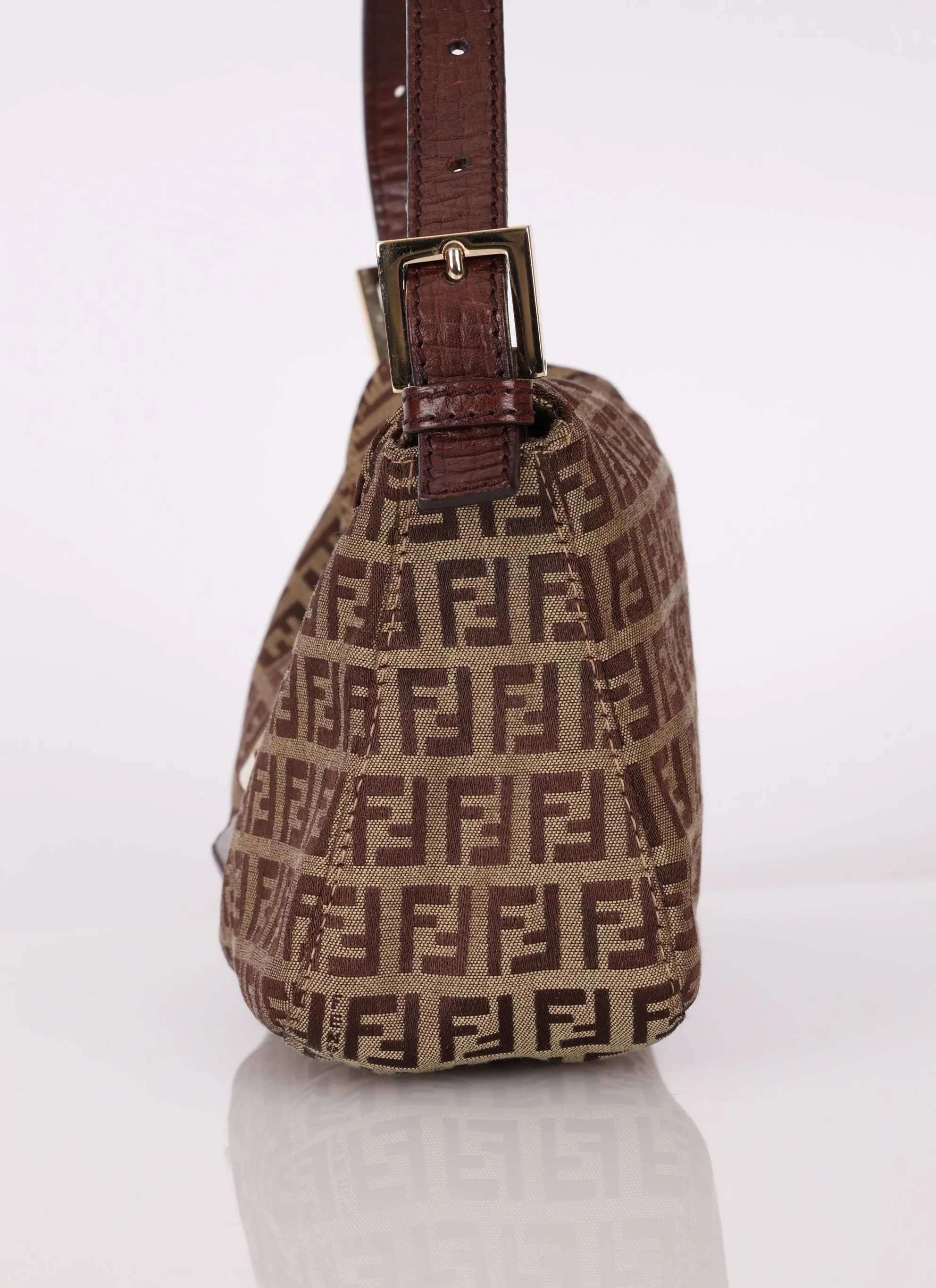 Fendi Zucchino Canvas Mama Baguette GHW