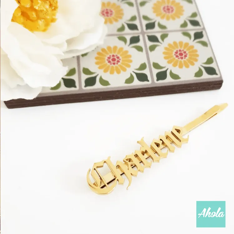 【Francesca】Personalized Hair Bobby Pin Clips 自訂名字髮夾