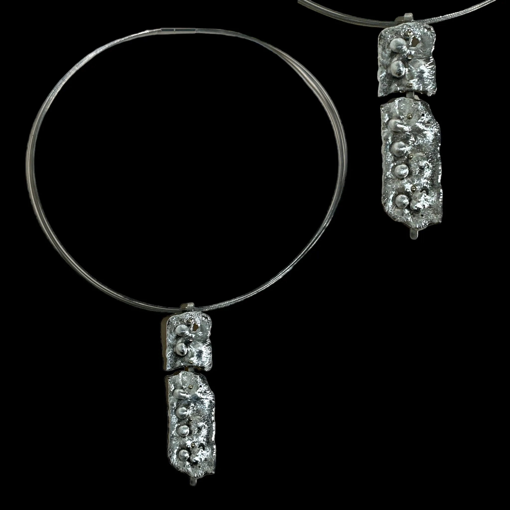Fused Sterling Silver Pendant Necklace Collection by Kim Smith