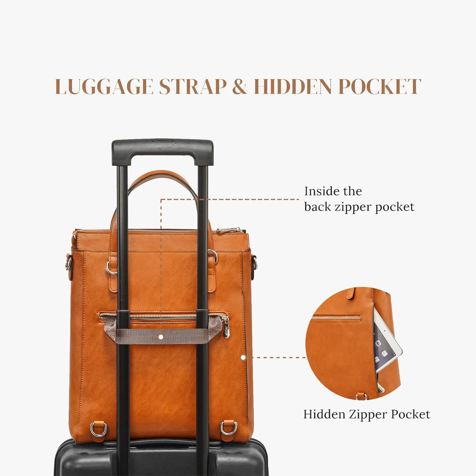 Genuine Leather Convertible Backpack