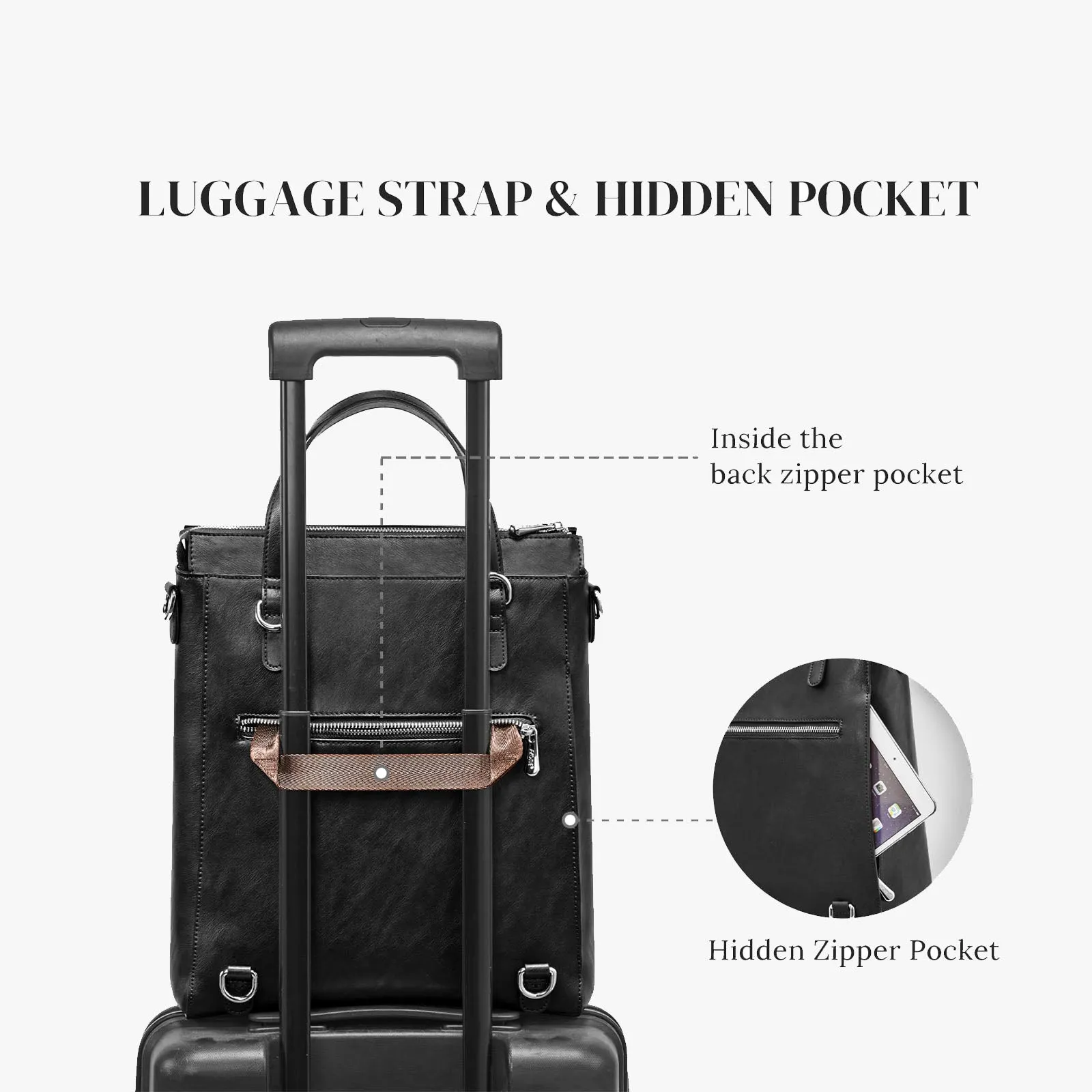 Genuine Leather Convertible Backpack