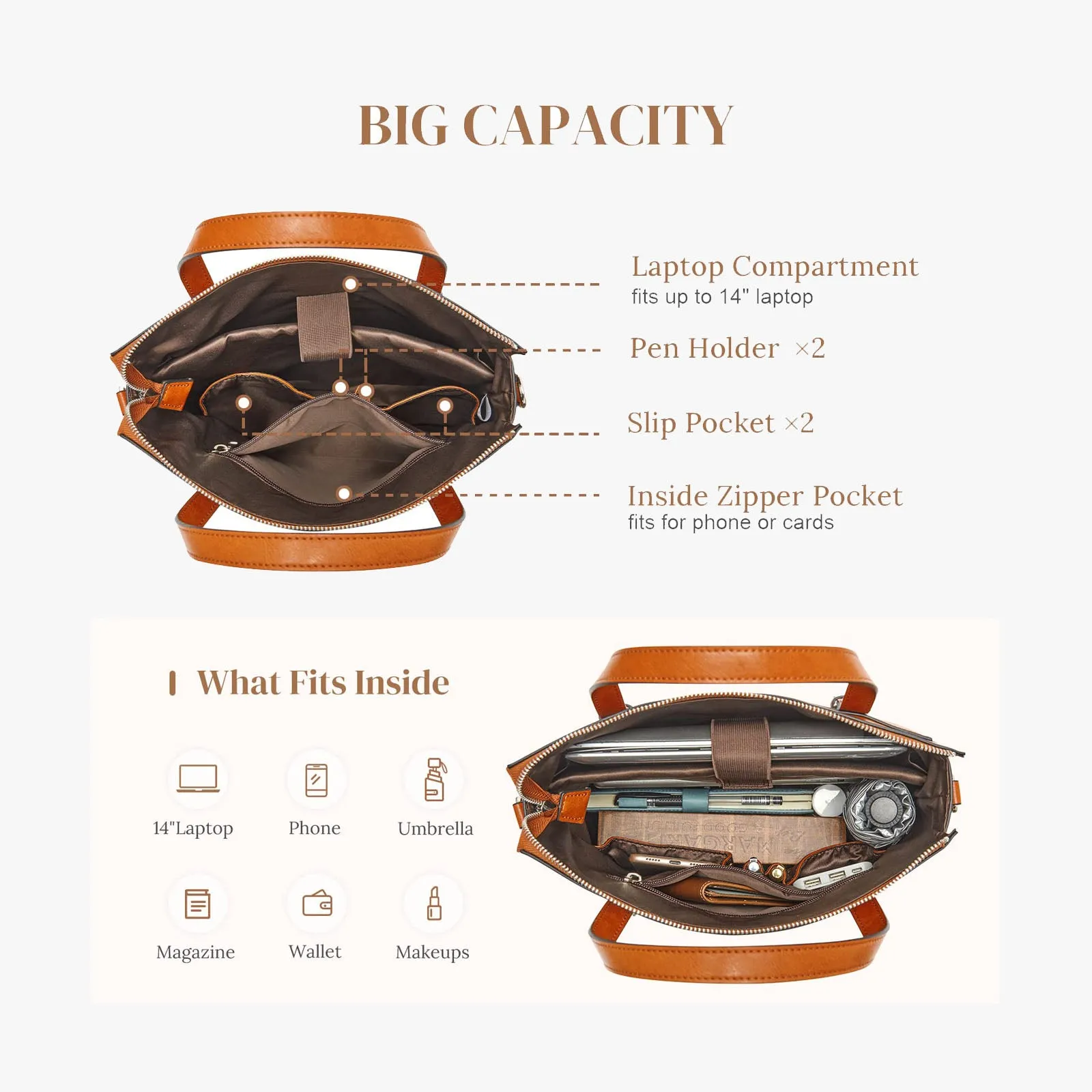 Genuine Leather Convertible Backpack