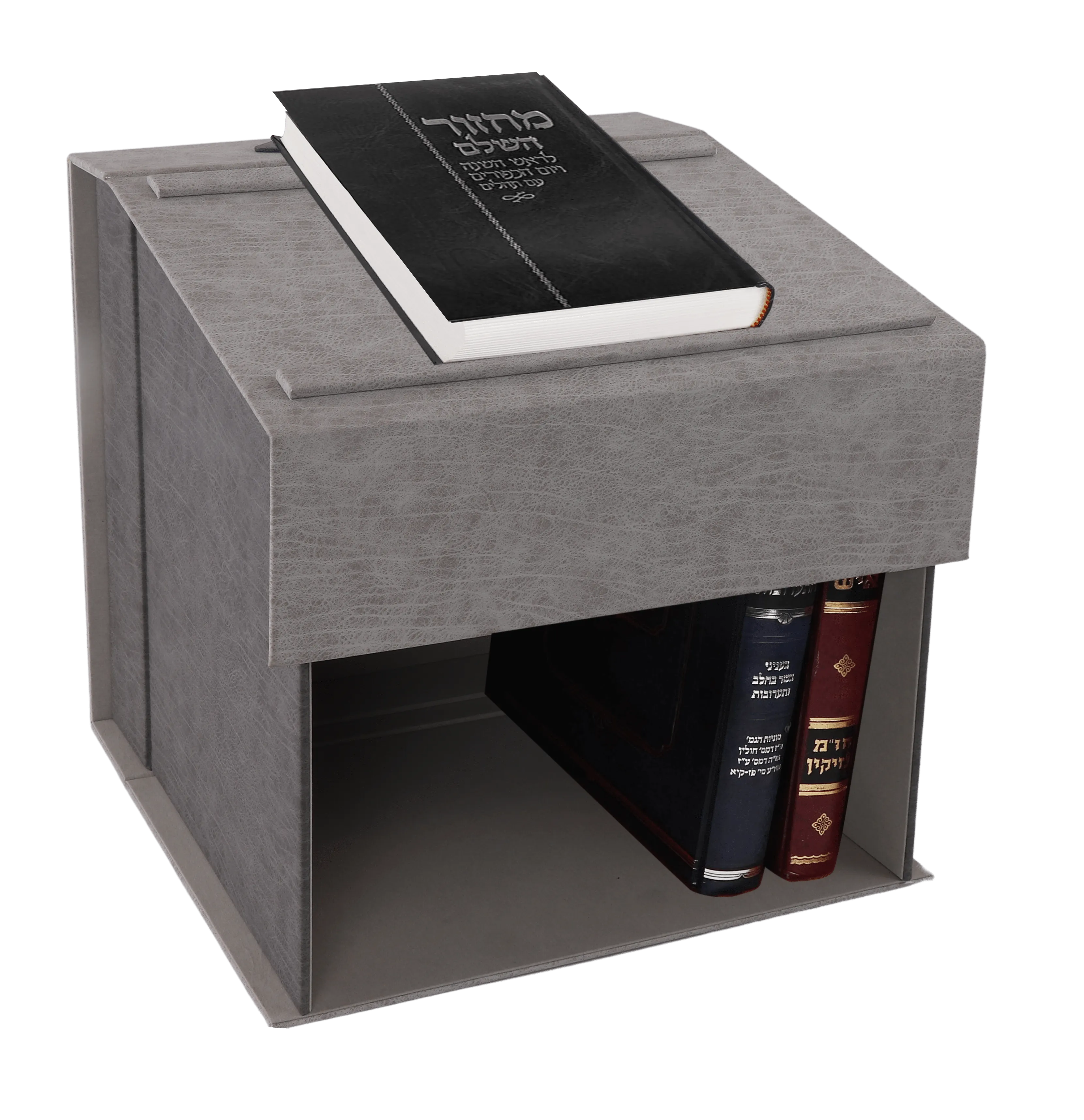 Grey Faux leather Portable & Adjustable Shtendable - 14.75x15"