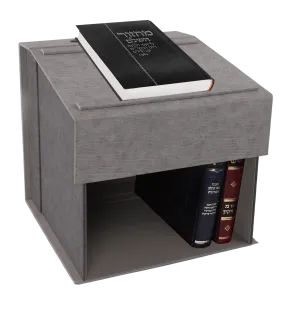 Grey Faux leather Portable & Adjustable Shtendable - 14.75x15"