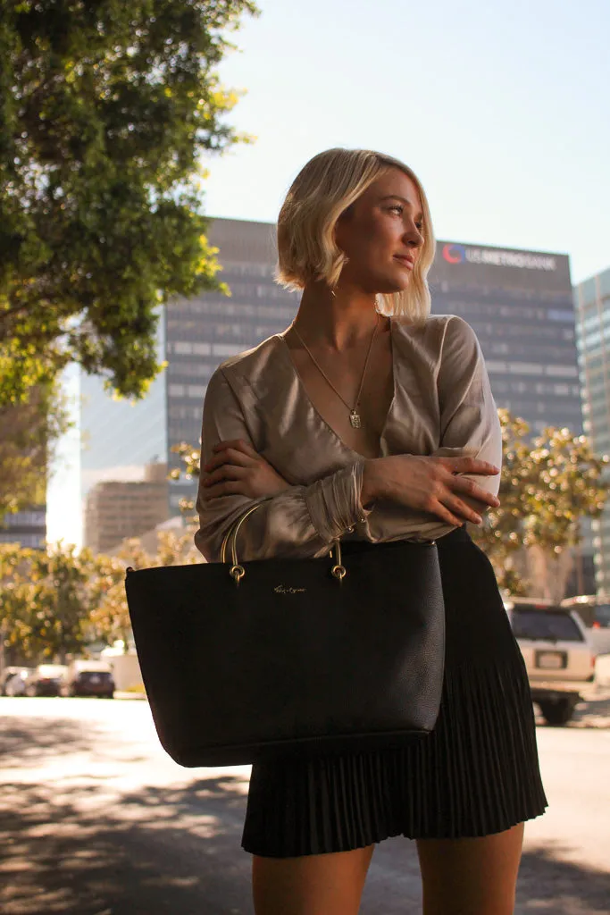 Harper Ring Tote in Black