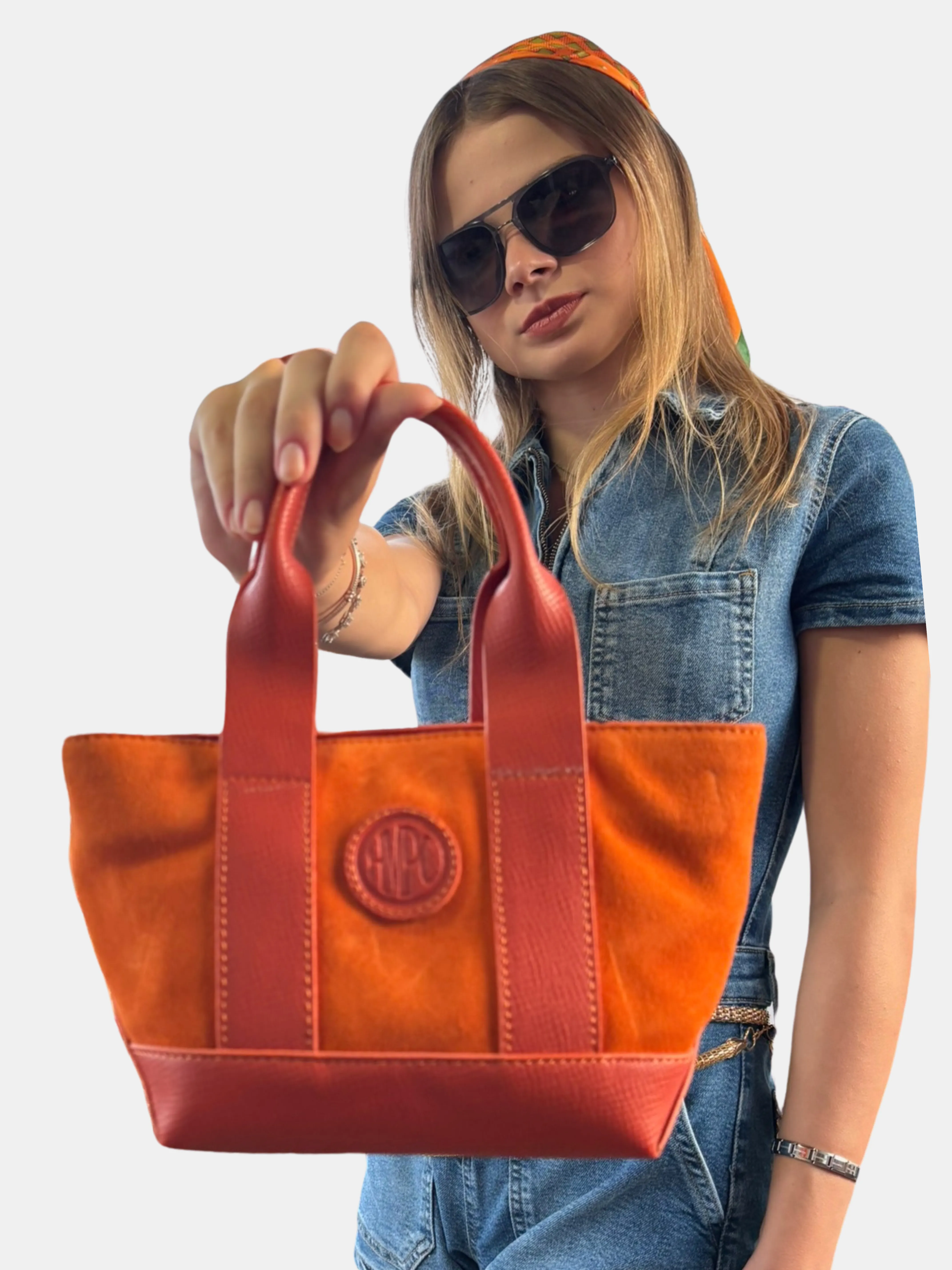 Helene Mini Tote Faux Suede Hand Bag