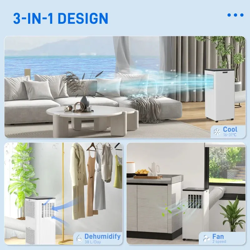 HOMCOM 9000 BTU App-Controlled Mobile Air Conditioner