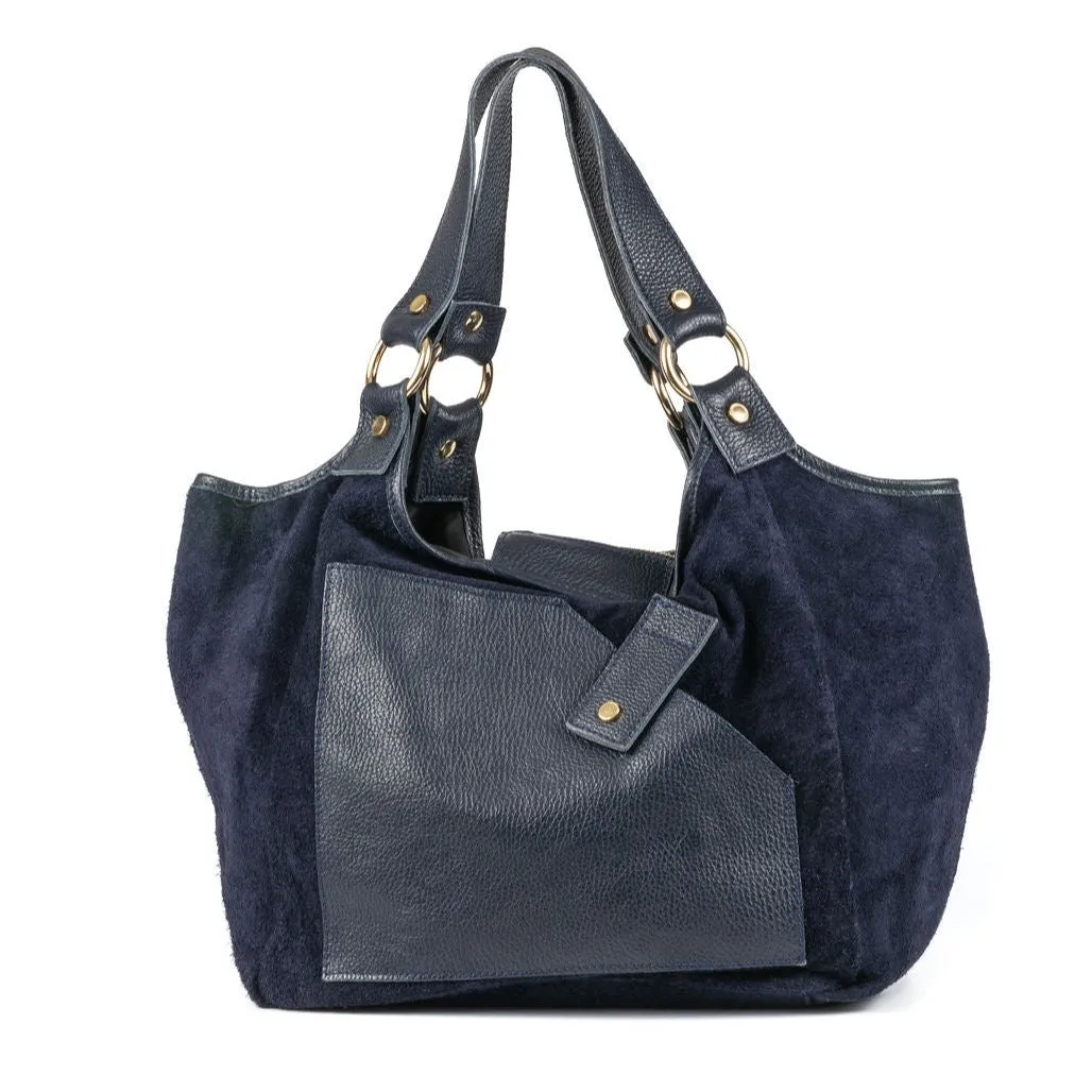 IL GIGLIO Leather/Suede Slouch Bag (4 Colours)