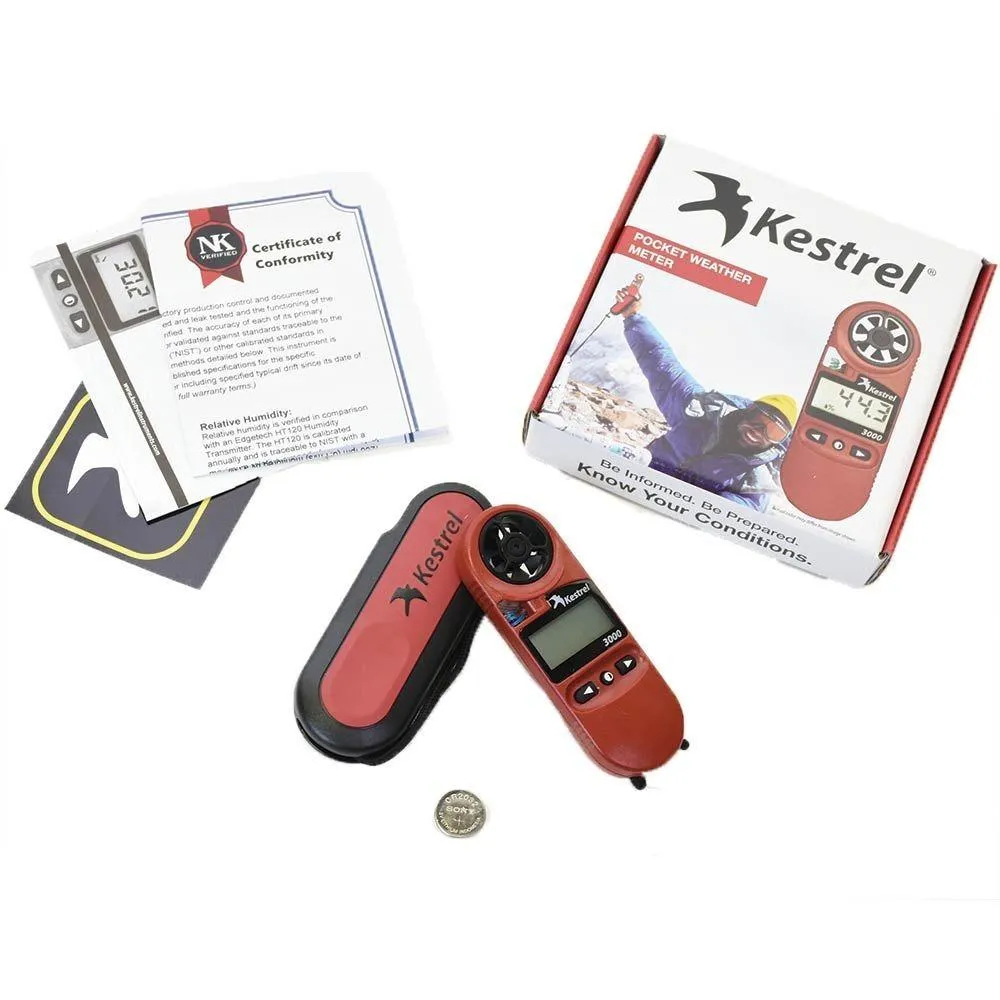 Kestrel 3000 Pockets Weather Meter with Heat Stress Index