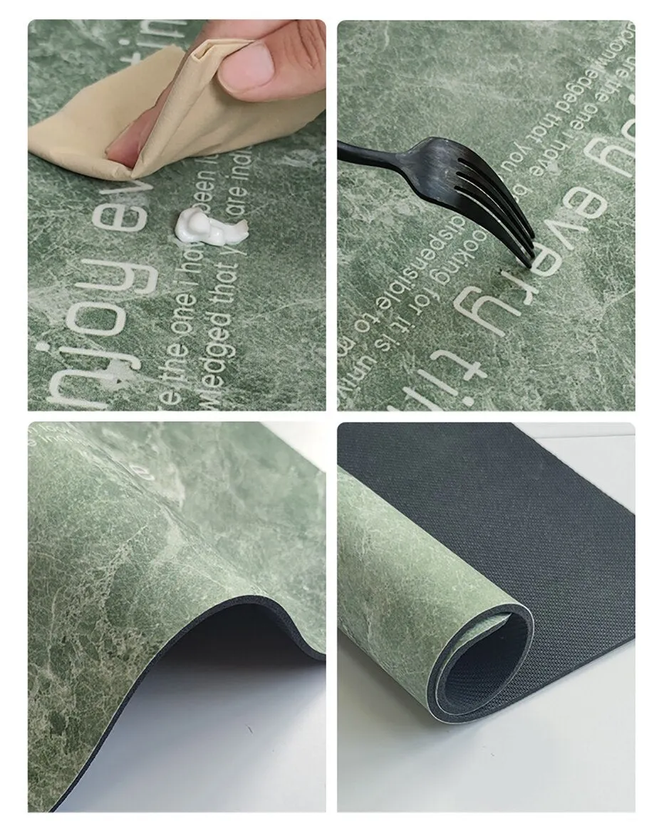 Kitchen Countertop Drainer Mat Slide Pad Water Absorbent Drying Mat