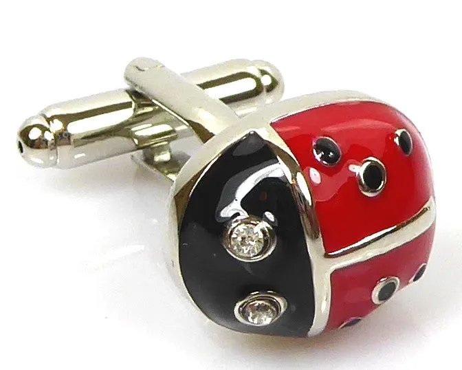 LADYBIRD SILVER CUFFLINKS