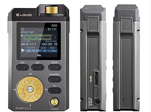 Lotoo Paw Gold High Resolution MP3 Audio Player (DAP) with 128GB MicroSD