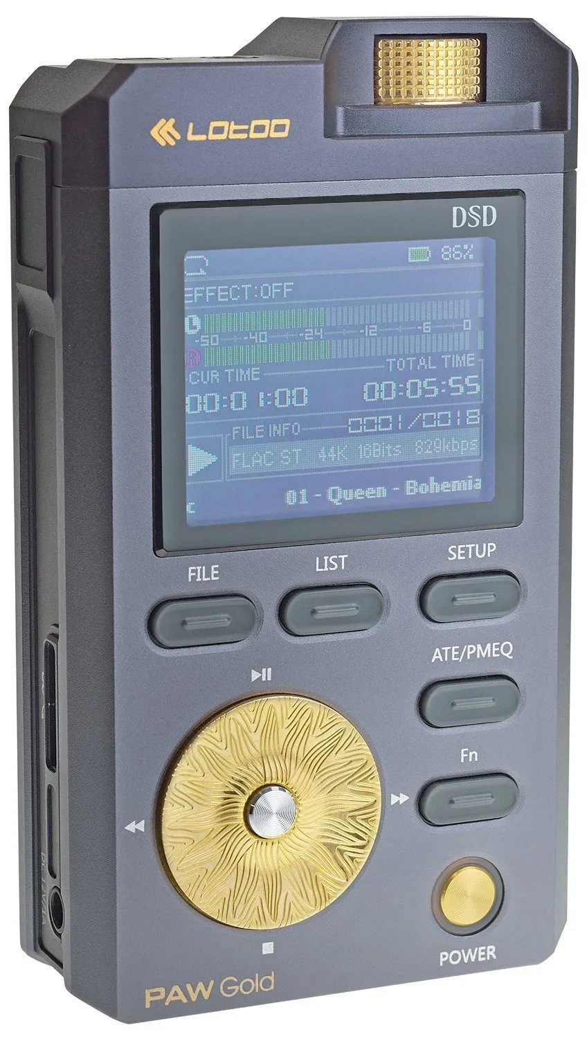 Lotoo Paw Gold High Resolution MP3 Audio Player (DAP) with 128GB MicroSD