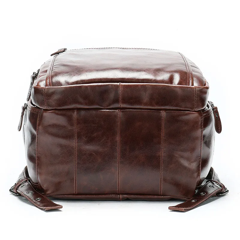 Men's Leather Travel Backpack