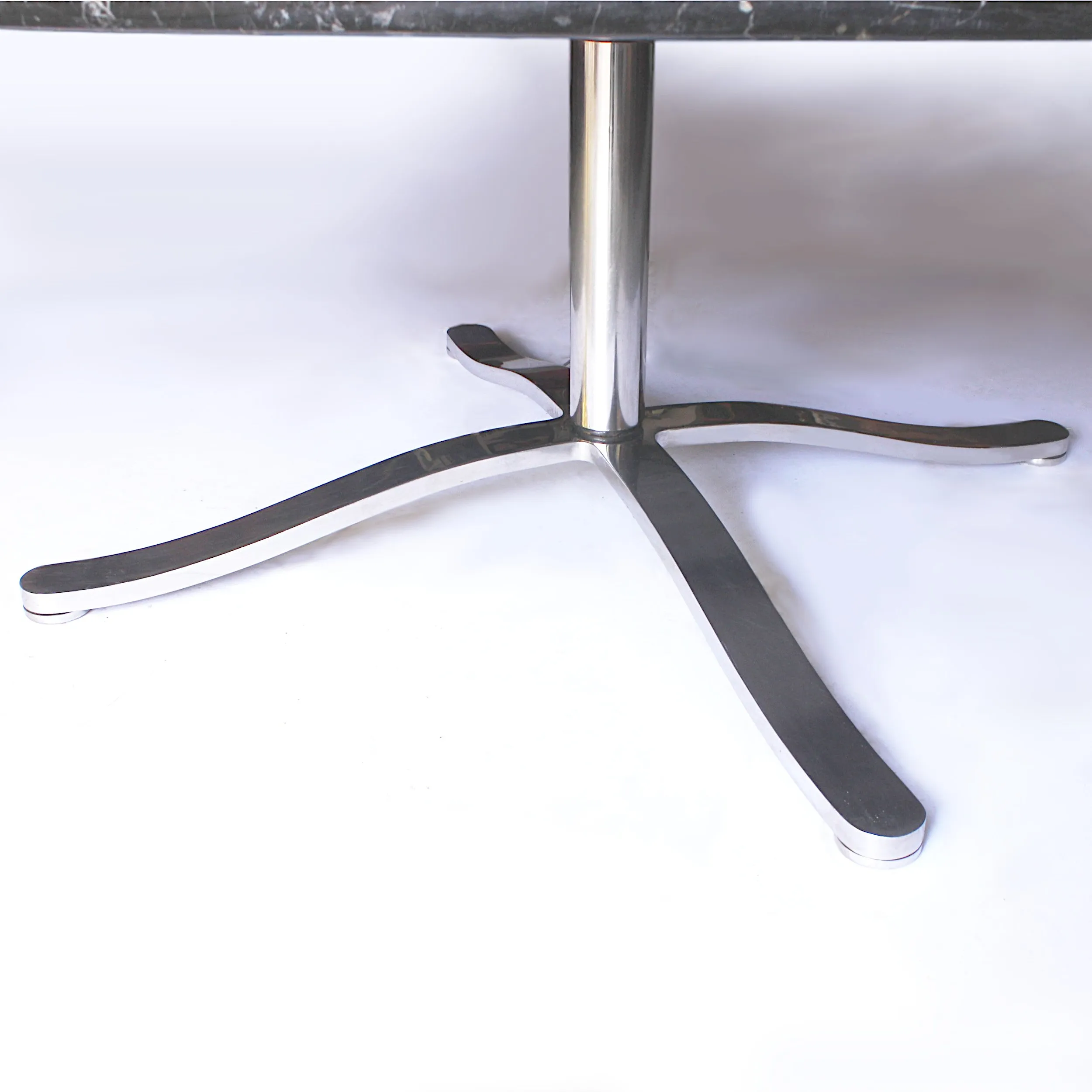 Mid-Century Modern Round Marble Alpha Dining Table by Nicos Zographos