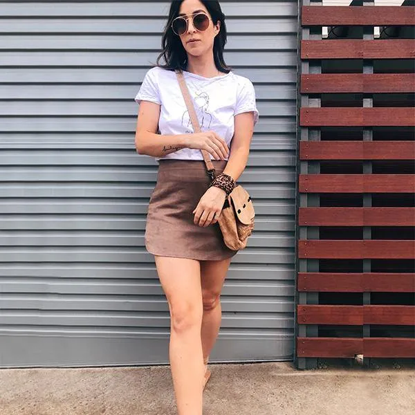 Mini Charlie Crossbody | Camel/Black