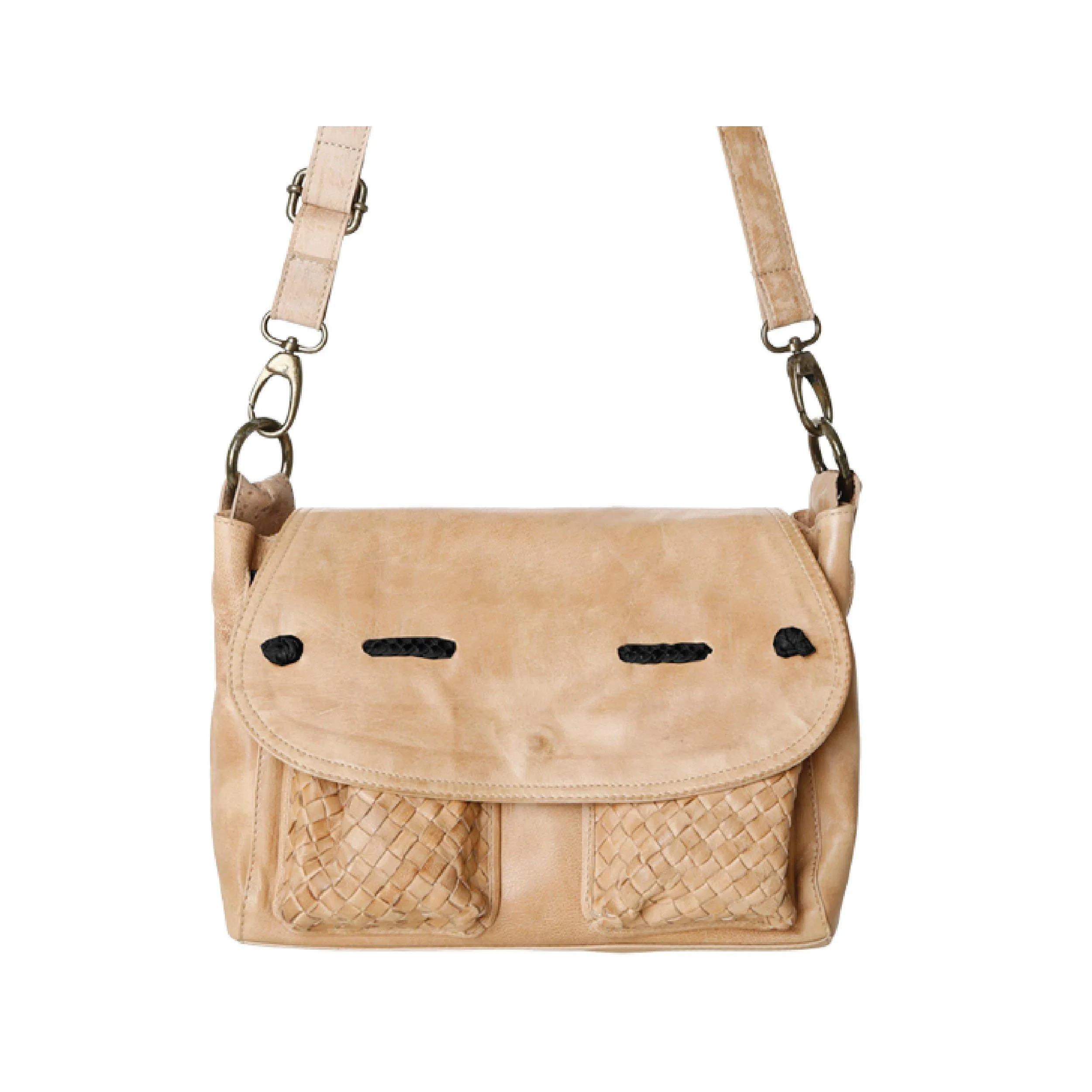 Mini Charlie Crossbody | Camel/Black
