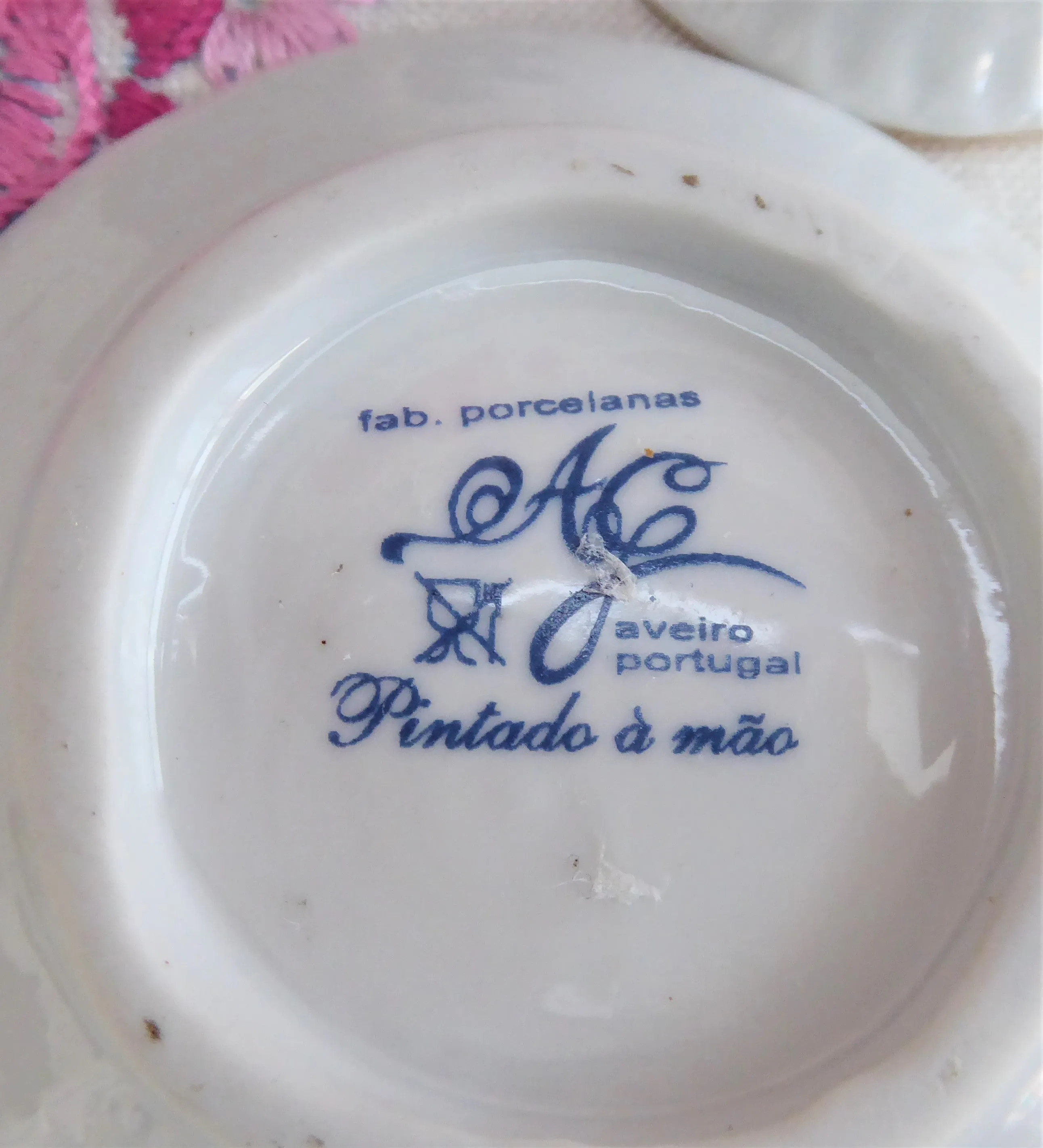 Miniature Cup And Saucer Floral Luster Portugal 1990s Mini Teacup