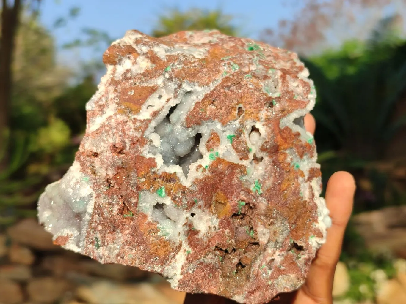 Natural Drusy Quartz Coated Chrysocolla In Dolomite x 1 From Likasi, Congo