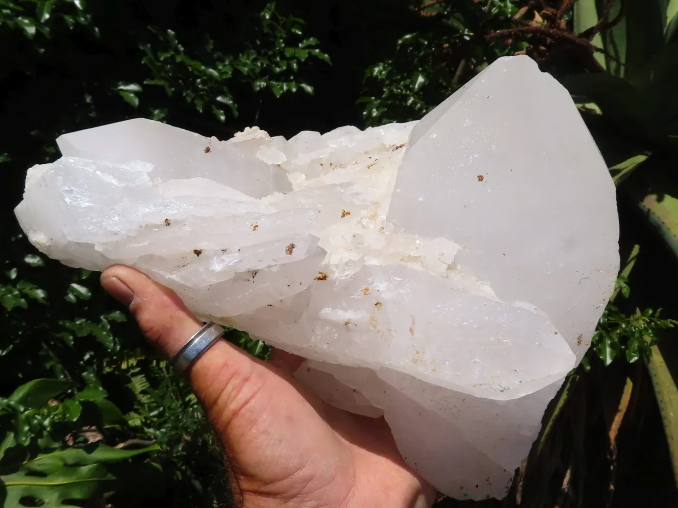 Natural Extra Large Icey Etched Floater Quartz Cluster x 1 from Madagascar