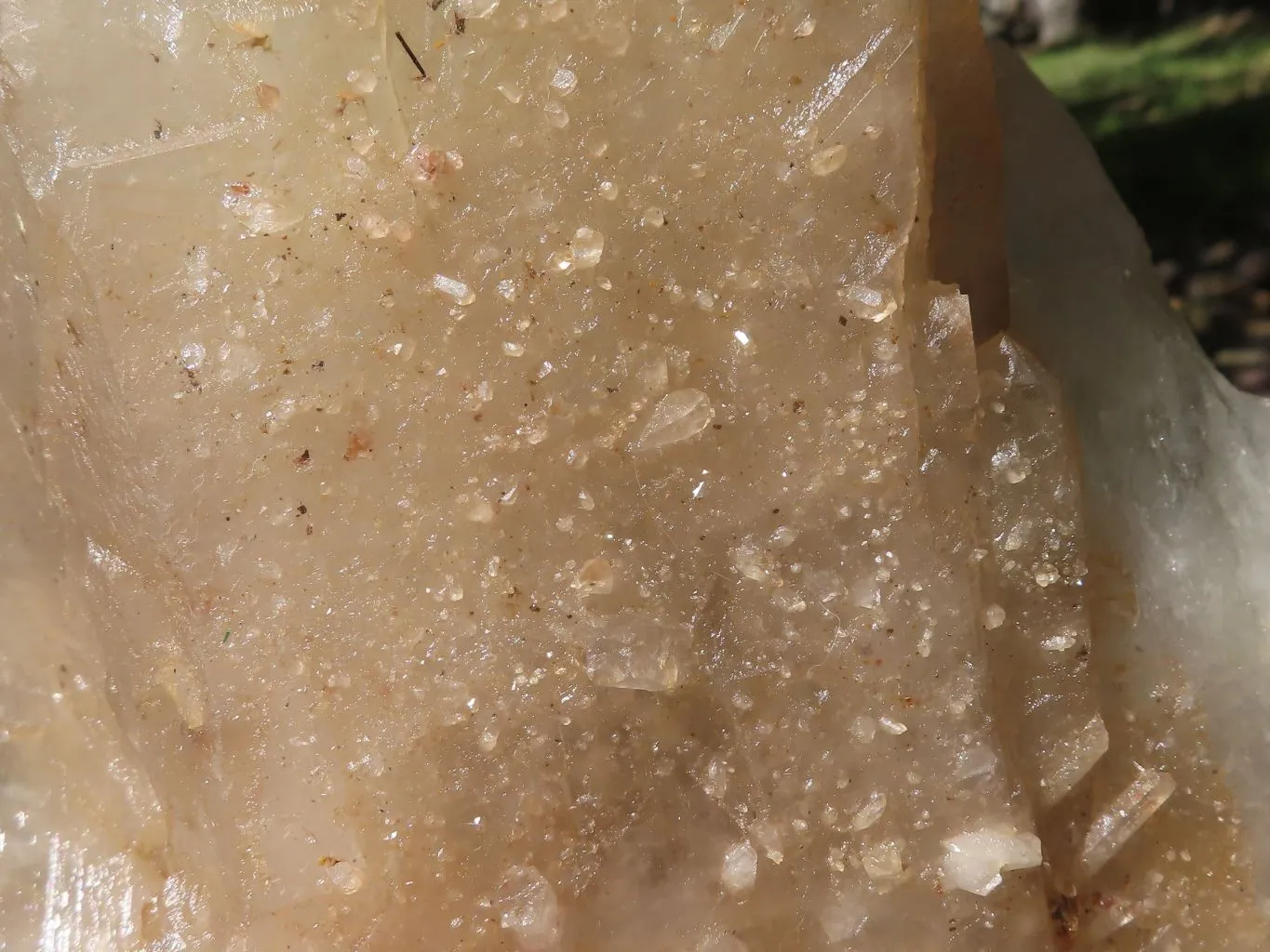 Natural Half Polished Quartz Crystal (Cut To Stand) x 1 From Angola
