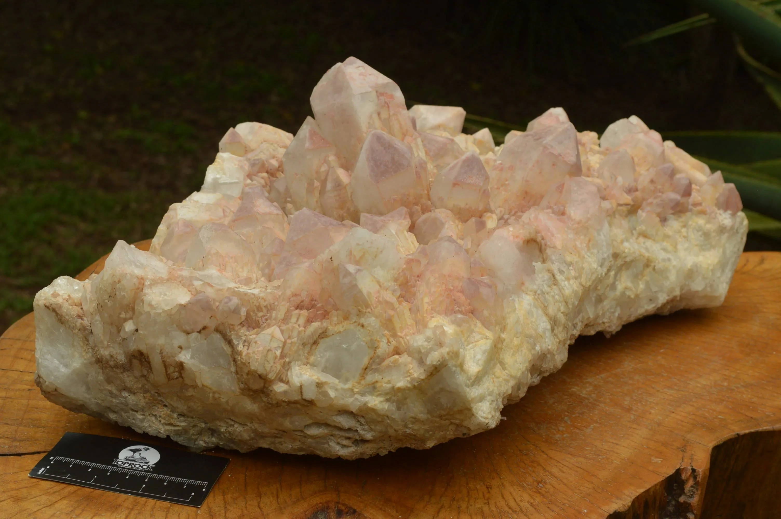 Natural Large Cascading Red Hematoid Tinted Quartz  Cluster x 1 From Zambia