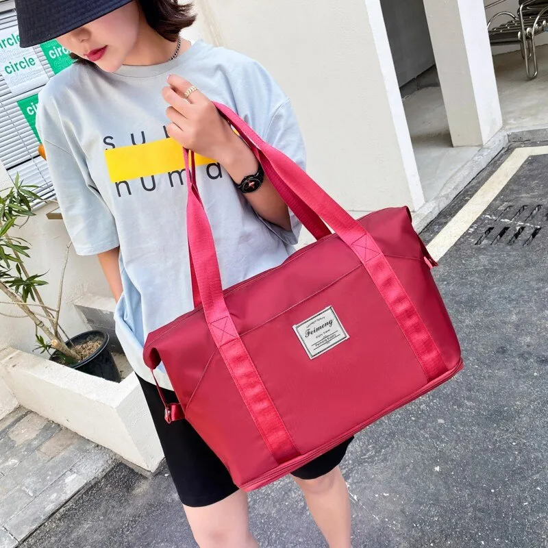 New Fashion Expandable Women's Sports Bag Oxford Cloth Waterproof Yoga Bags Large-capacity Travel Bags