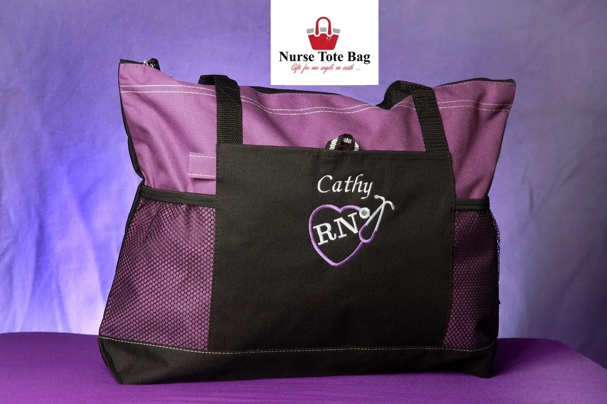 Nurse Tote Bags - Personalized | For RN, LPN, CNA, CMA, MA, ANY TITLE