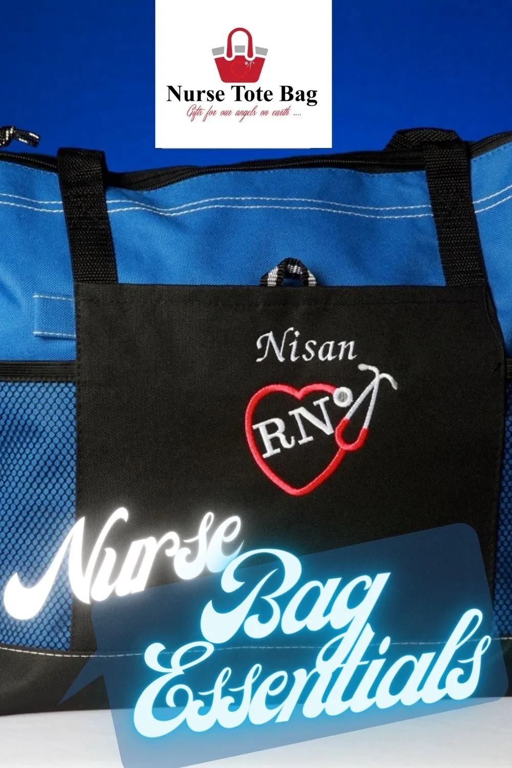 Nurse Tote Bags - Personalized | For RN, LPN, CNA, CMA, MA, ANY TITLE