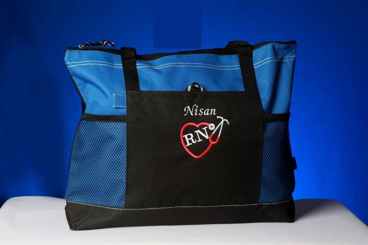 Nurse Tote Bags - Personalized | For RN, LPN, CNA, CMA, MA, ANY TITLE