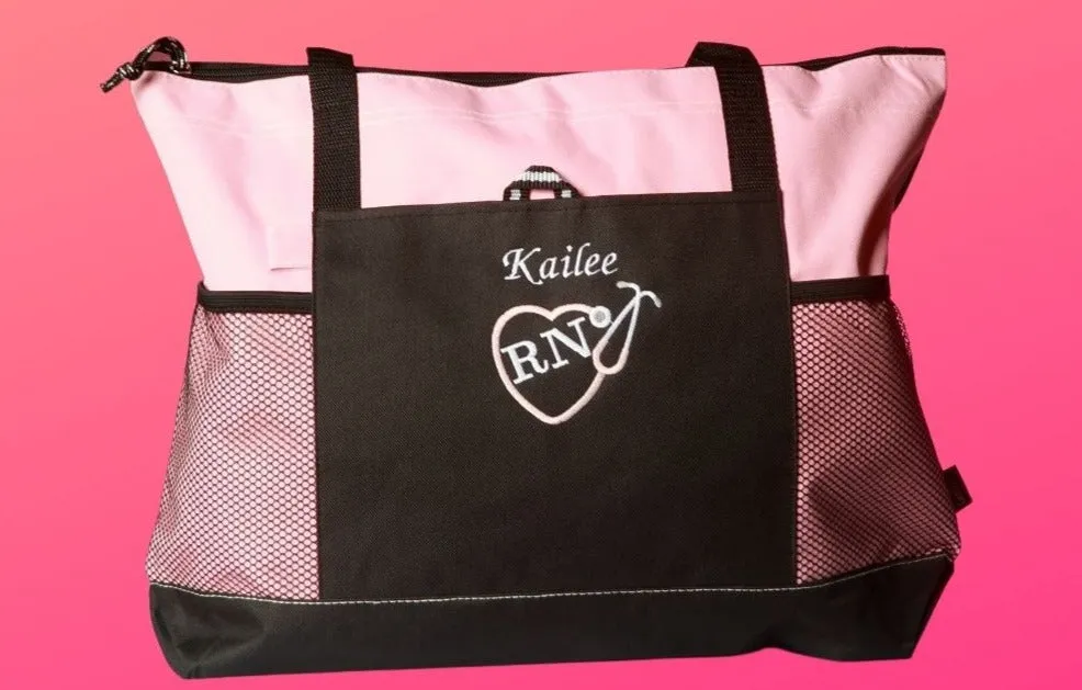Nurse Tote Bags - Personalized | For RN, LPN, CNA, CMA, MA, ANY TITLE