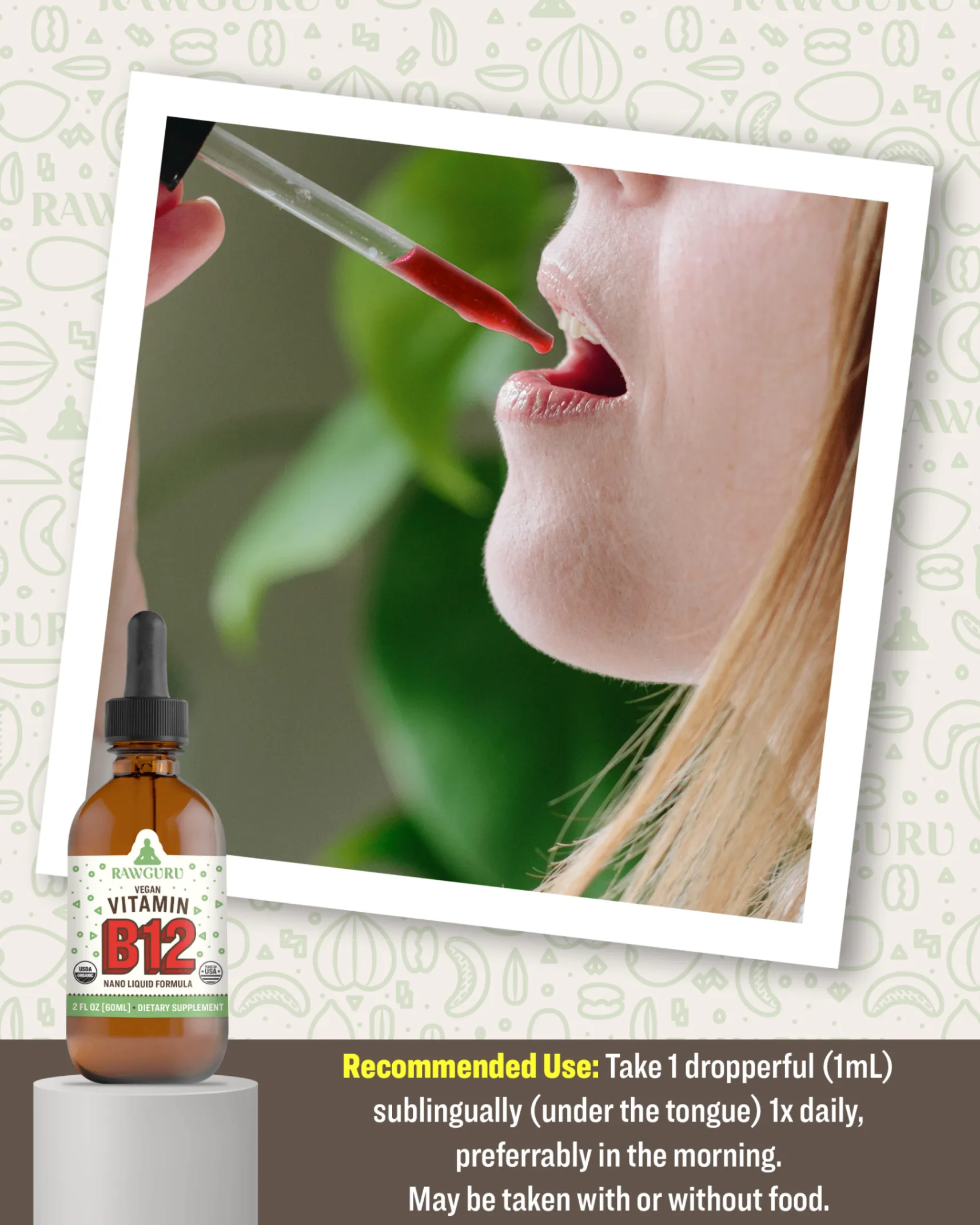 Organic Vegan Vitamin B12 Tincture (6 month supply)