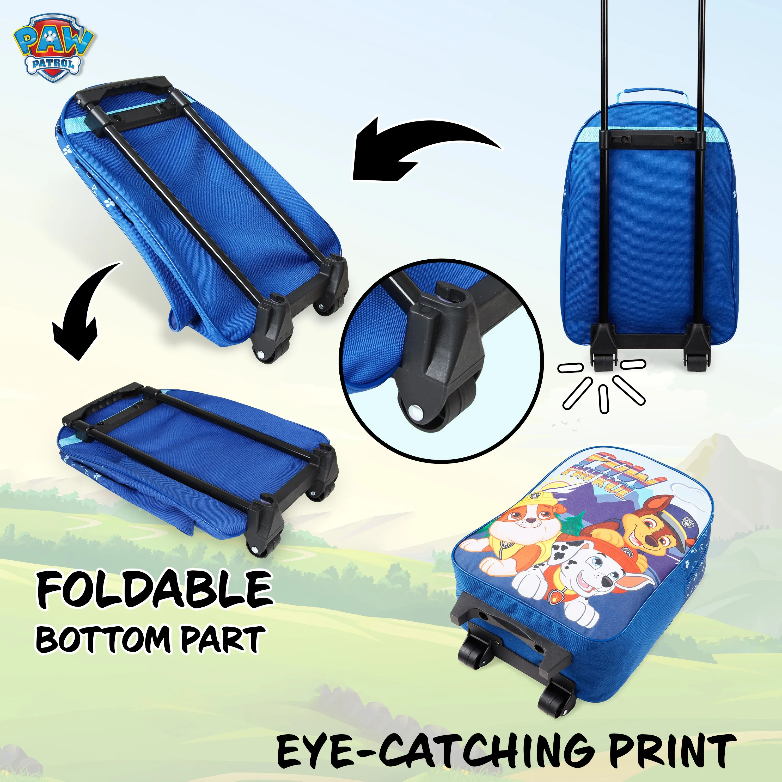 Paw Patrol Carry On Suitcase for Kids Bag Travel Bag with Wheels Cabin