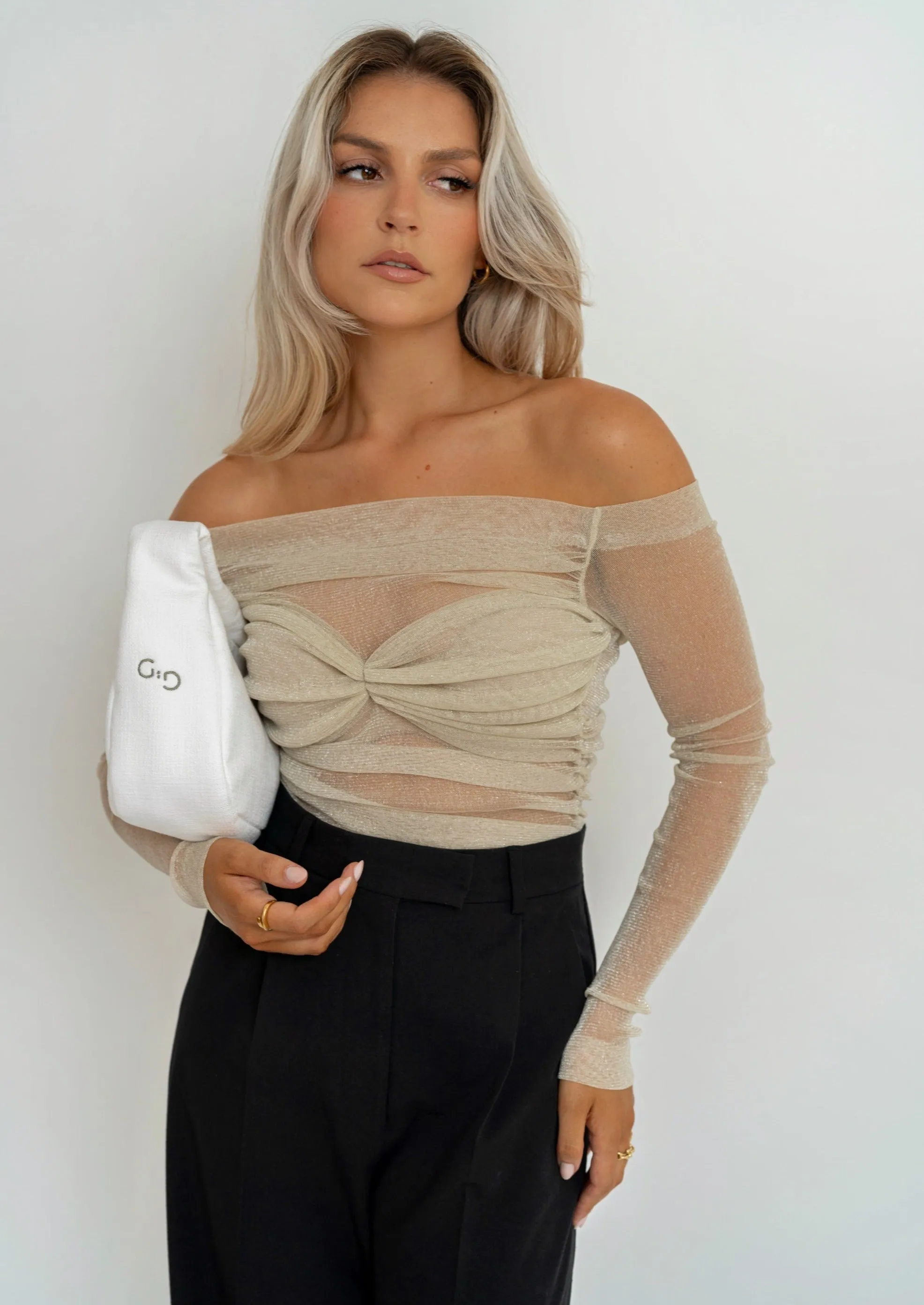 Pillow Shoulder Bag Mini - White
