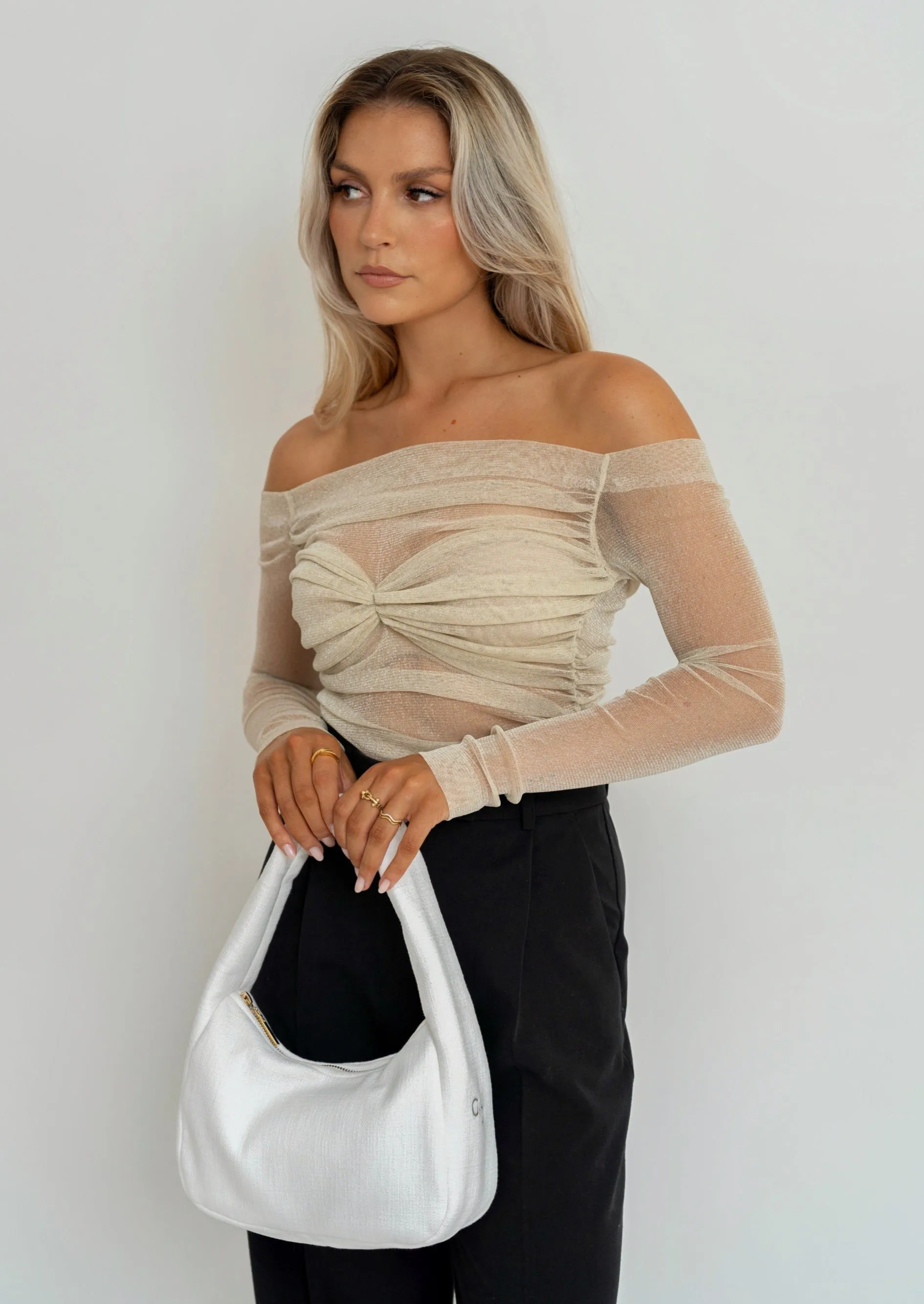 Pillow Shoulder Bag Mini - White