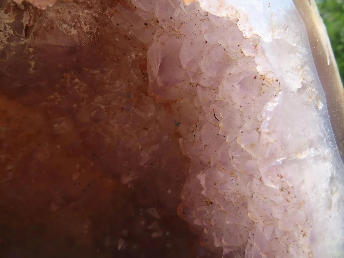 Polished Extra Large Agate With Crystal Geode Centre Amethyst Flavoured Crystals Cut To Stand x 1 From Madagascar