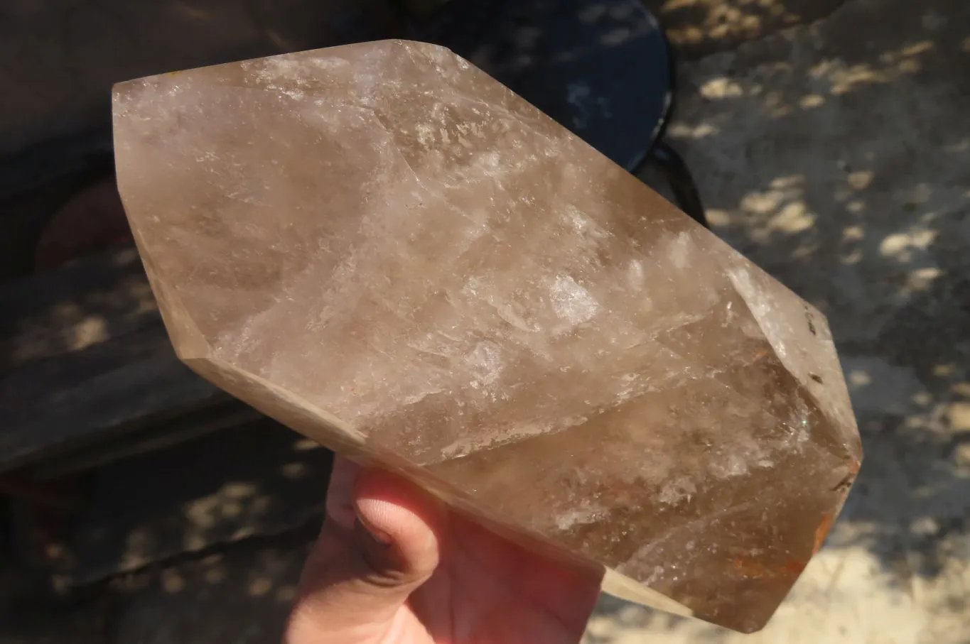 Polished Extra Large Smokey Quartz Point  x 1 From Madagascar