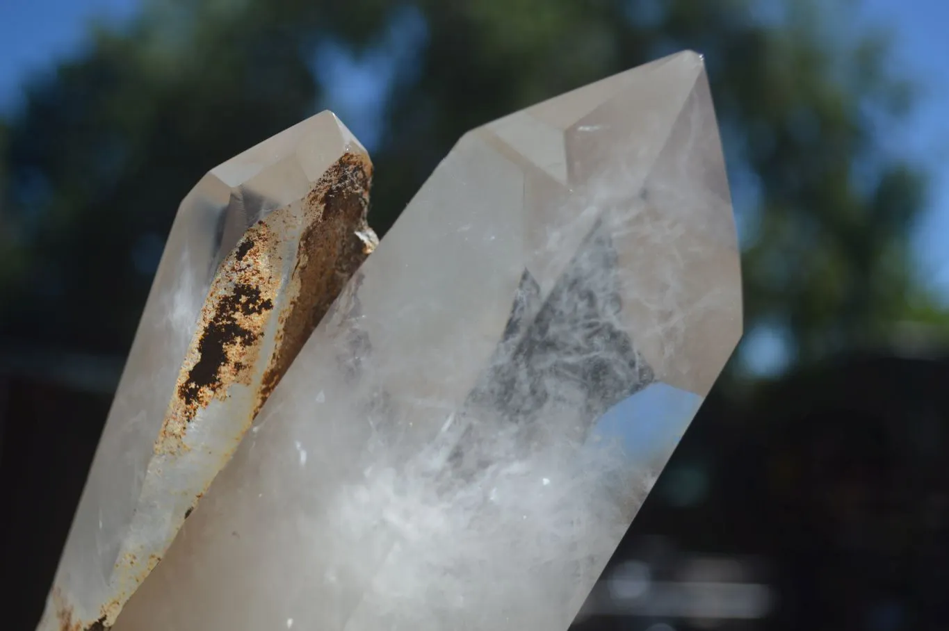 Polished Large Twin Flame Clear Quartz Crystal Point x 1 From Madagascar